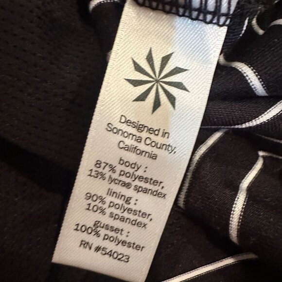 ATHLETA WOMENS BLACK WHITE STRIPED SKORT SIZE LARGE - Picture 8 of 8